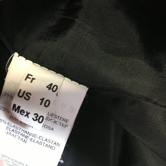 Alain Manoukian Black Snap Button Blazer Jacket Size 10 - Picture 6 of 9